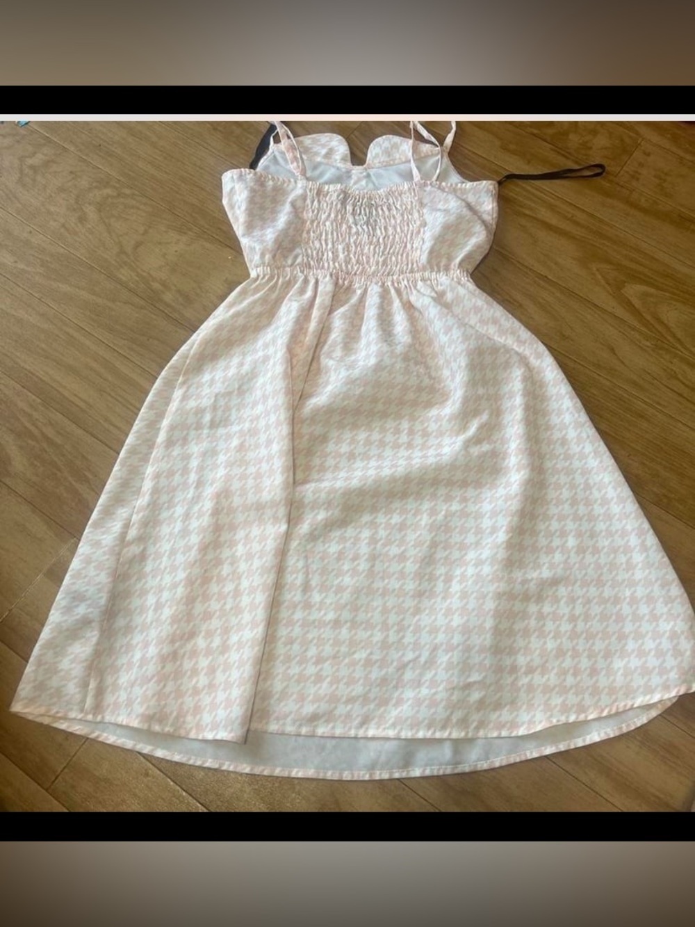 Kardashian Kollection Pale Pink Houndstooth Mini Dress - Picture 3 of 6